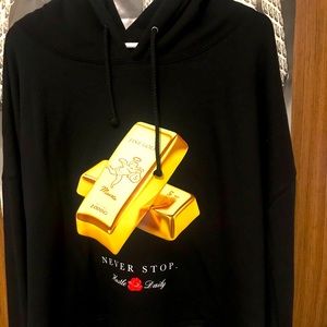 Hastamuerte custom gold bar hoodie, 5XL, NEW